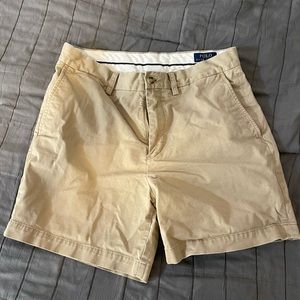 Men’s Khaki Polo Shorts 6in